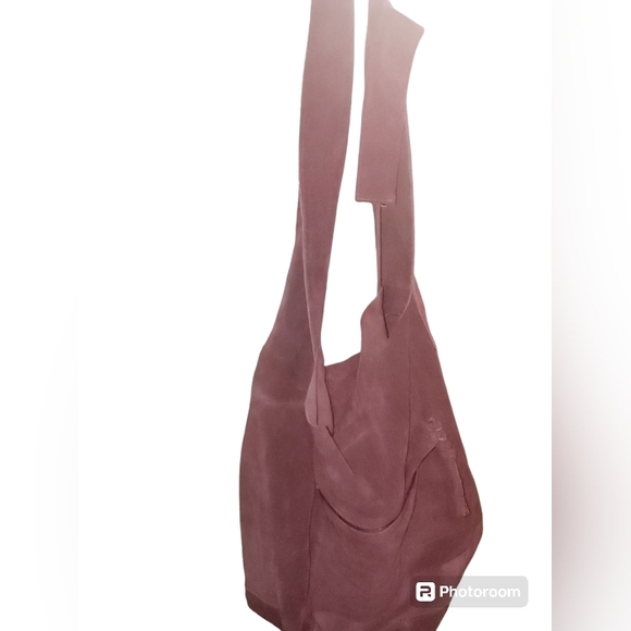 FREE PEOPLE PRE-LOVED JESSA Suede Mulberry SLING BAG. - Picture 2 of 8